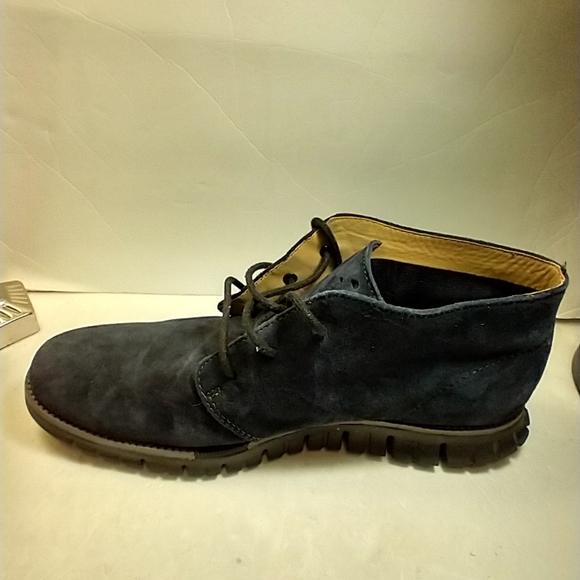 Cole Haan Zerogrand Blue Suede Chukka Boots Men's sz 11M. - Picture 6 of 10